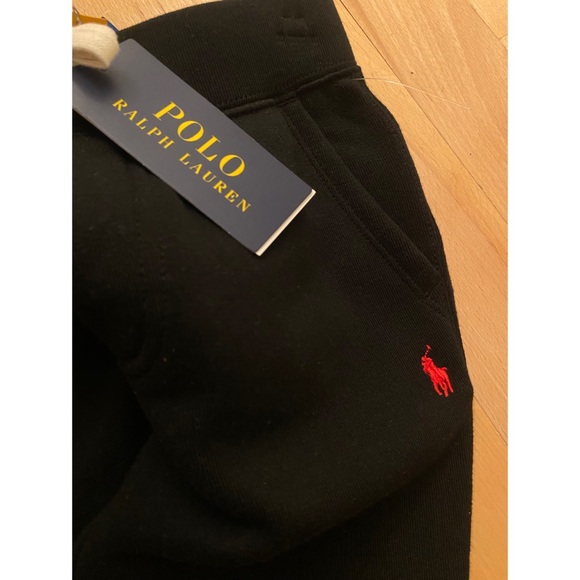 Polo by Ralph Lauren Kids Black jogger pant with Red Logo - Picture 3 of 4